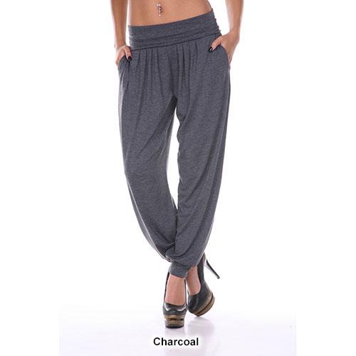 Womens White Mark Solid Harem Pants