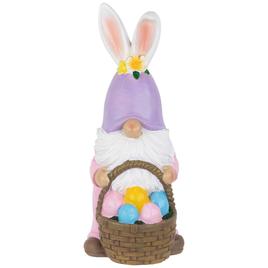 Northlight Seasonal Easter Bunny Gnome with Egg Basket Figurine