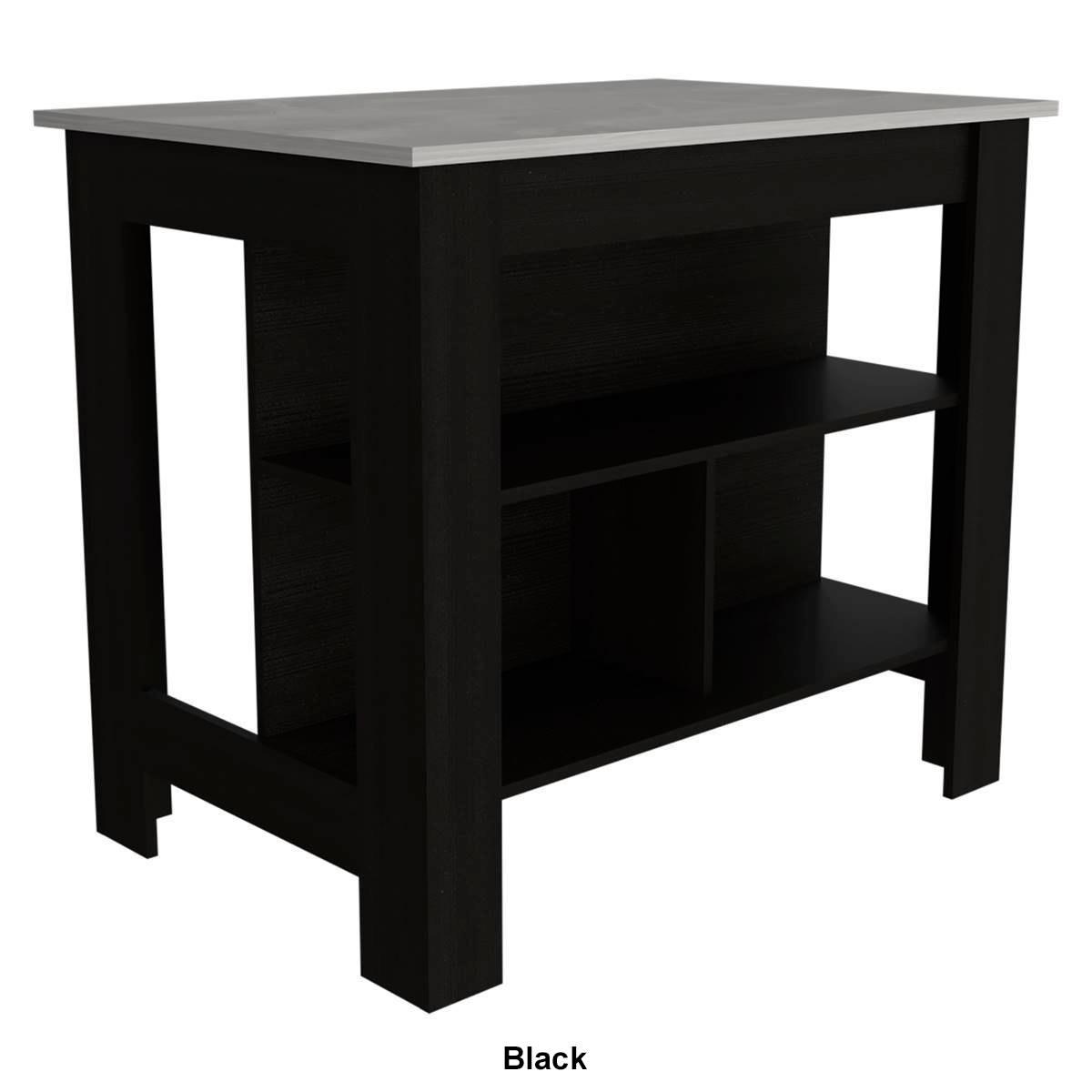 FM FURNITURE Brooklyn Ibiza Marble Top Kitchen Island
