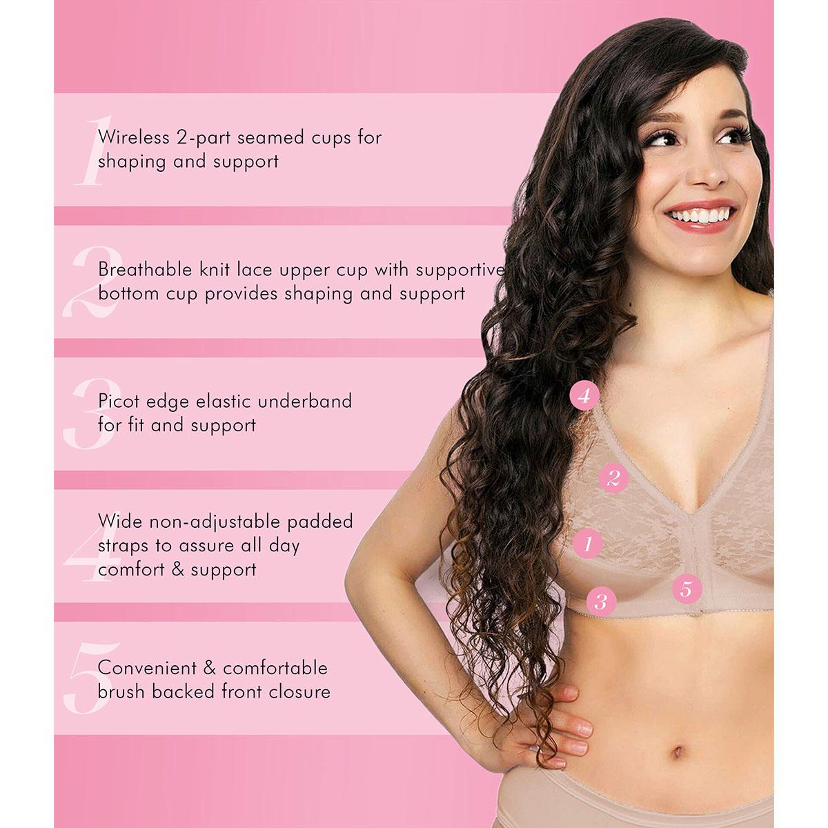 Womens Exquisite Form Fully® Front Close Wire-Free Posture Bra565