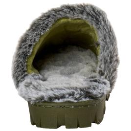 Womens Ella & Joy Microsuede Slippers with Fur Trim