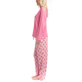 Womens Goodnight Kiss Cherry & Merry Gingerbread Pajama Set