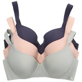 Plus Size Nautica 3pk Rib Scuba Molded Bra NT1553-3PKU