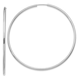 Gold Classics(tm) 60mm. 14k White Gold Polished Hoop Earrings