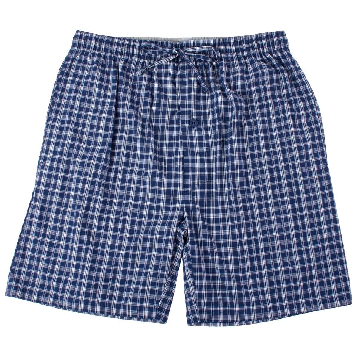 Mens Preswick & Moore(R) Ultra Soft Sleep Shorts - Navy/White Plaid