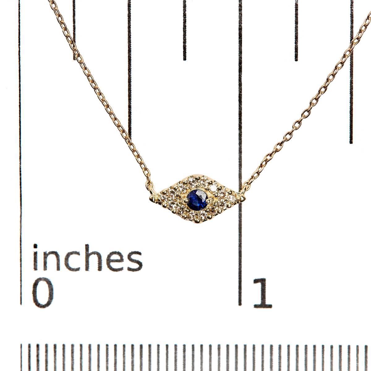 Haus of Brilliance 10kt. Gold Blue Sapphire & Diamond Pendant