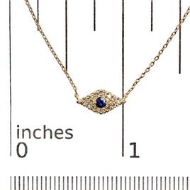 Haus of Brilliance 10kt. Gold Blue Sapphire & Diamond Pendant