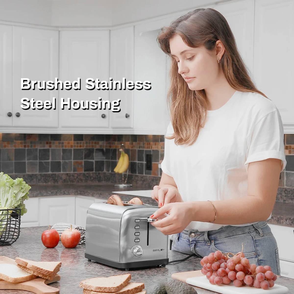 Ramjoy 2-Slice Stainless Steel Toaster