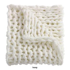 Donna Sharp Solid Chenille Knitted Throw Blanket