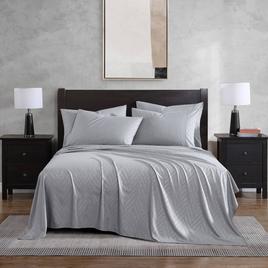 Perry Ellis Portfolio Herringbone 6pc. Embossed Stripe Sheet Set
