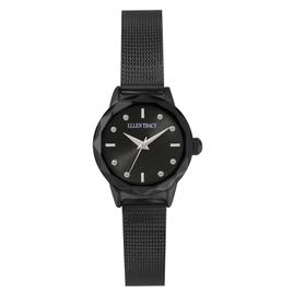 Womens Ellen Tracy Faceted Bezel Glass Mini Mesh Watch - ET5394GU