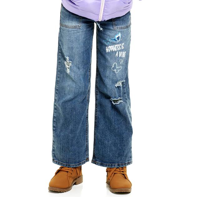Girls (7-16) Wallflower® Girl Wide Leg Butterfly Graffiti Jeans