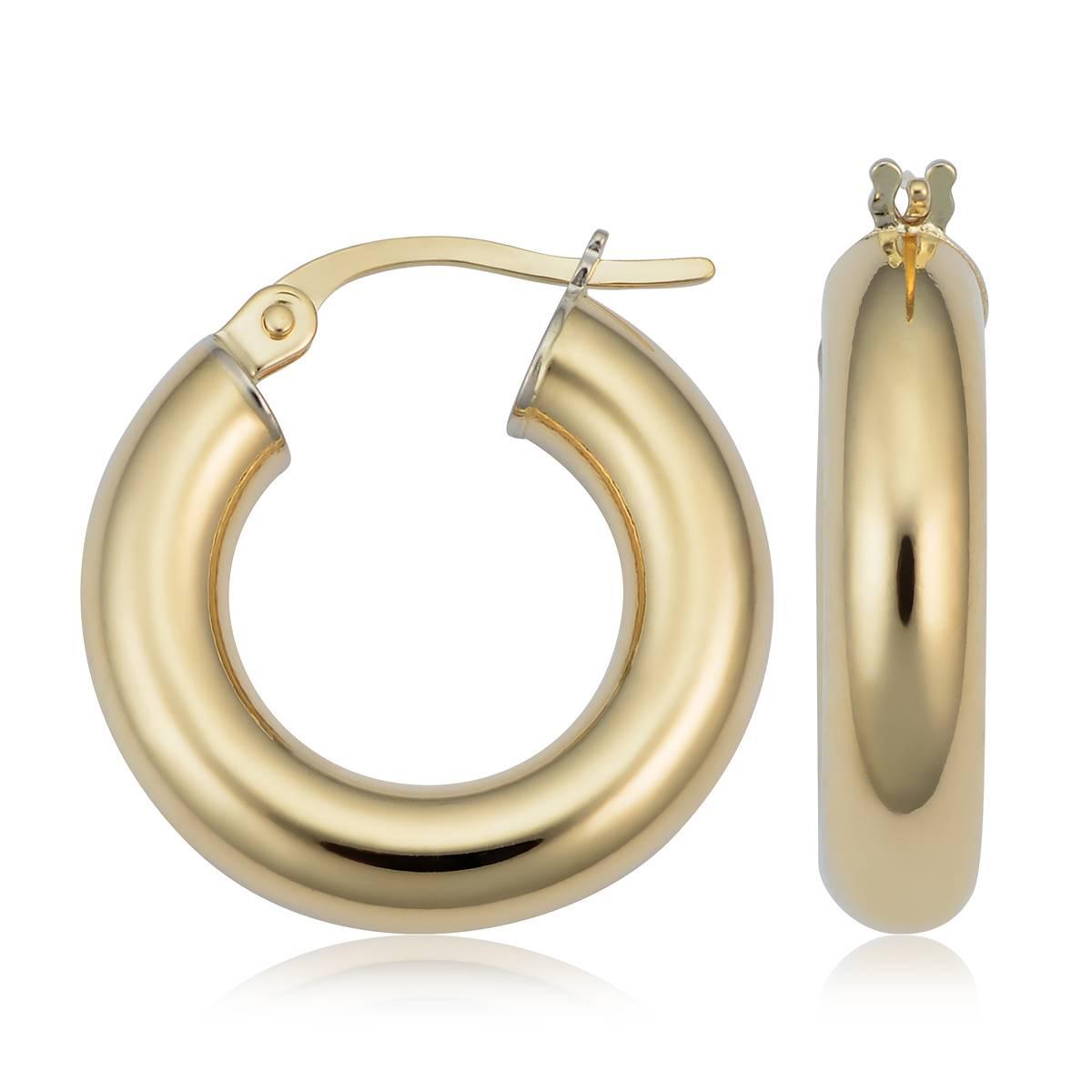 Gold Classics(tm) 10mm Gold Hoop Earrings