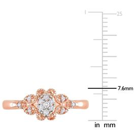 Diamond Classics™ 1/10ctw. Diamond Rose Silver Ring