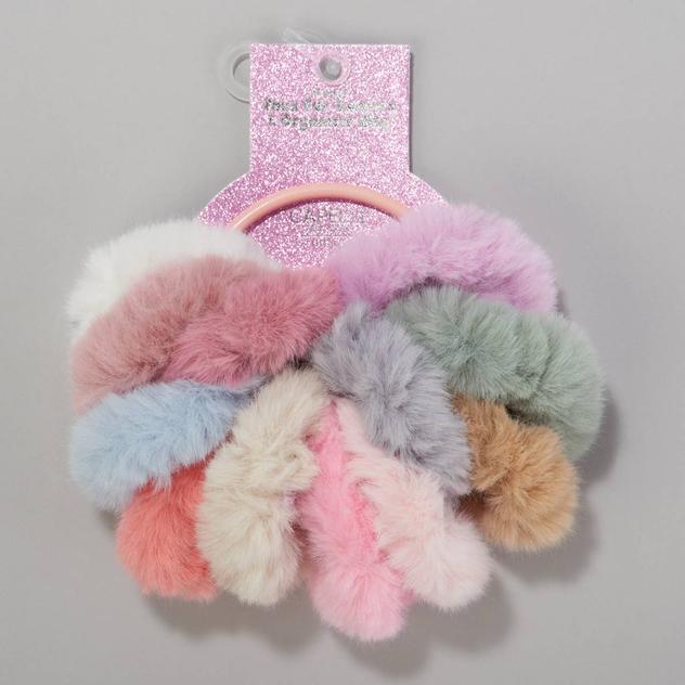 Girls Capelli® New York Faux Fur Scrunchies on Ring Organizer