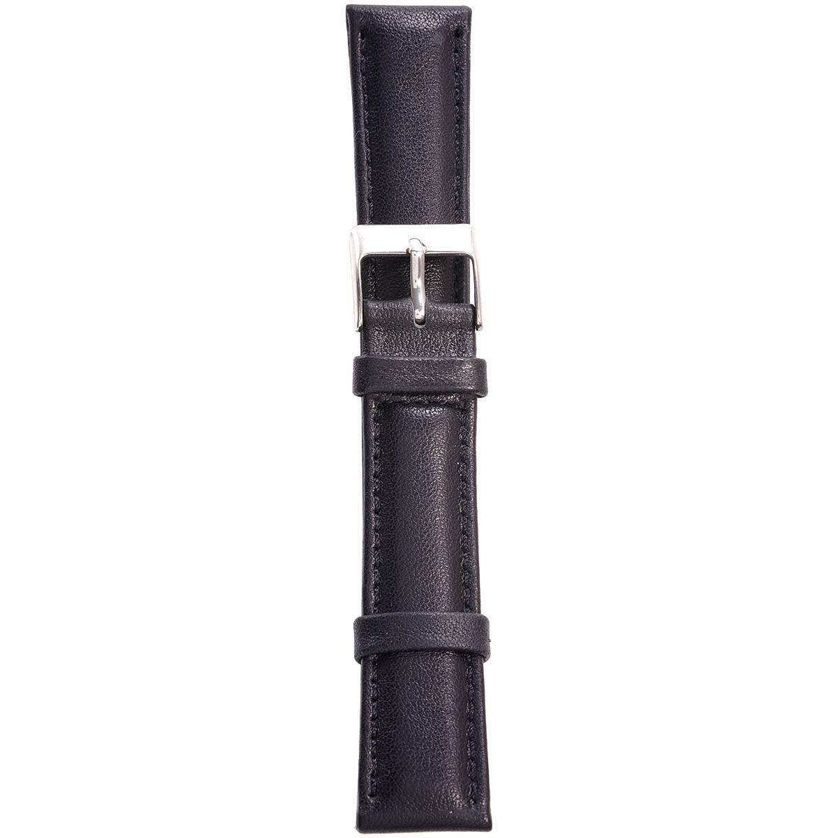 Unisex Watchbands 2 Go Padded Calfskin Leather Watch Band - Black