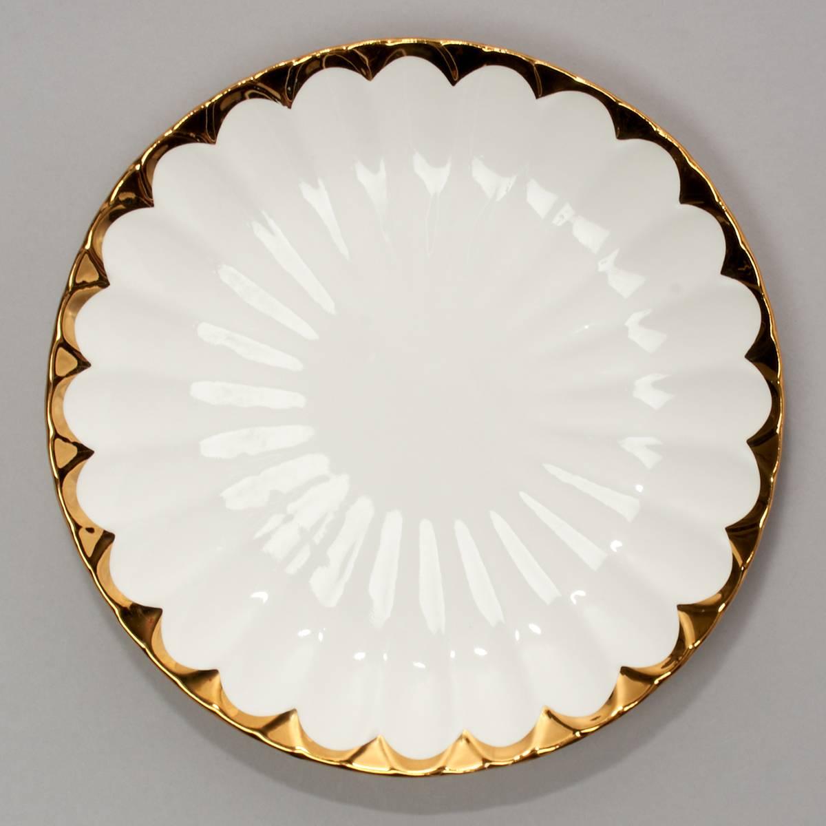 Bombay Gold Rim Scallop Salad Plate