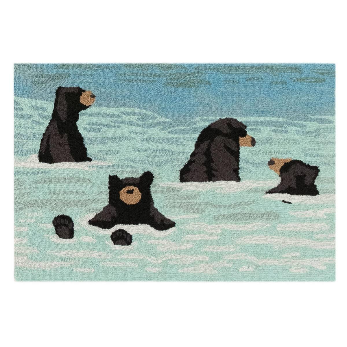 Liora Manne(tm) Frontporch Bathing Bears Indoor/Outdoor Accent Rug