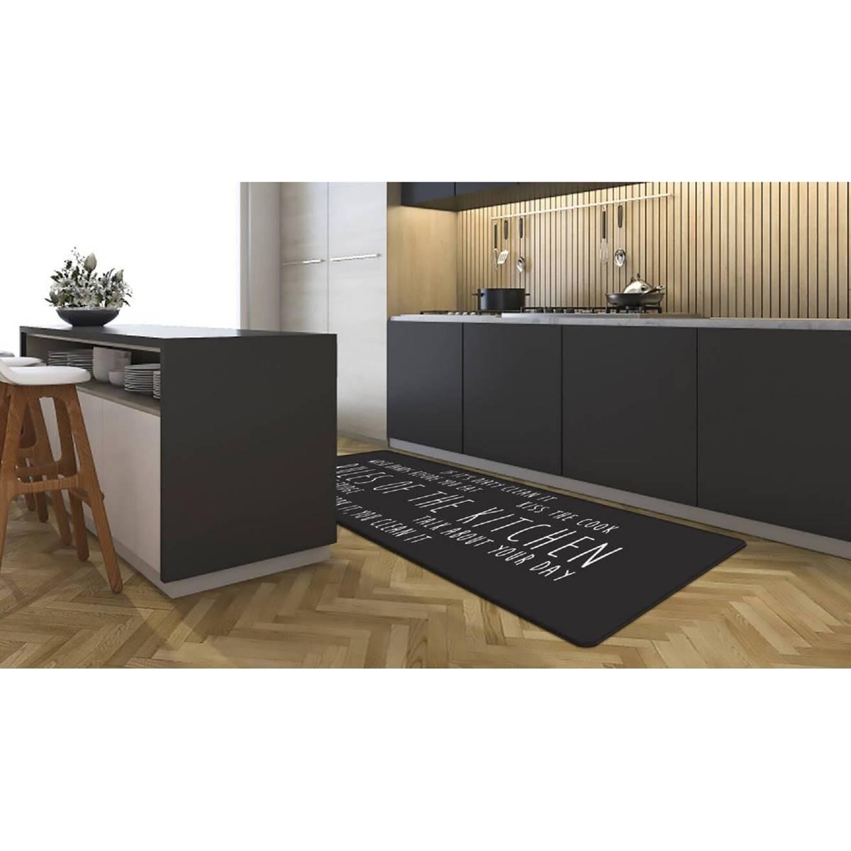 J&V Textiles Cloud Comfort "Rules of The Kitchen" Kitchen Mat