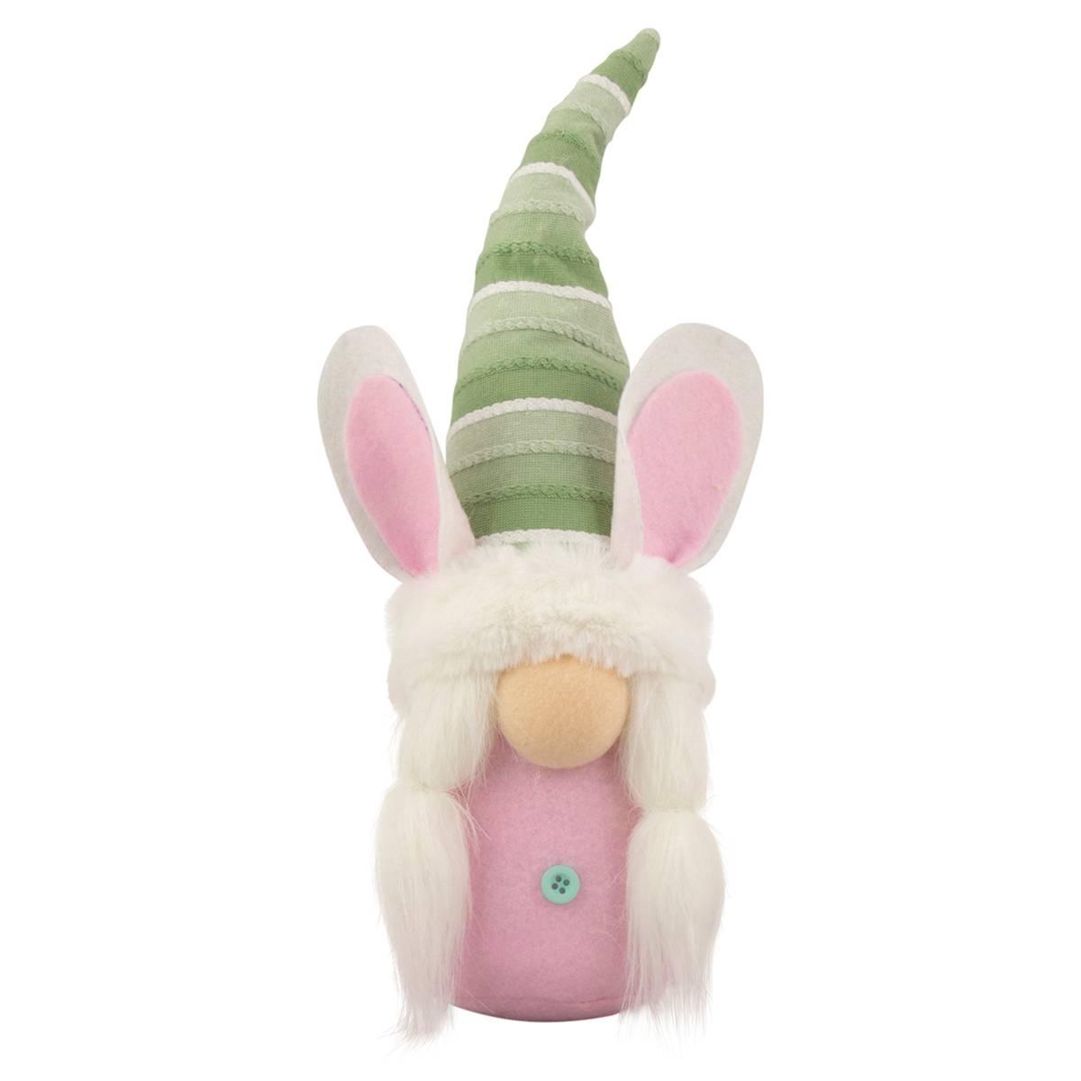 Northlight Seasonal Gnome Girl with Bunny Ears Easter Figurine