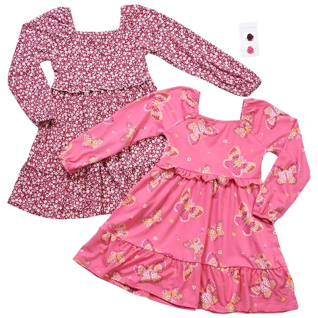 Girls (4-6x) BTween® 2pk. Butterfly & Floral Tiered Yummy Dresses