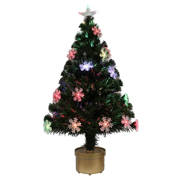 Puleo International 3ft. Fiber Optic Color Changing Tree