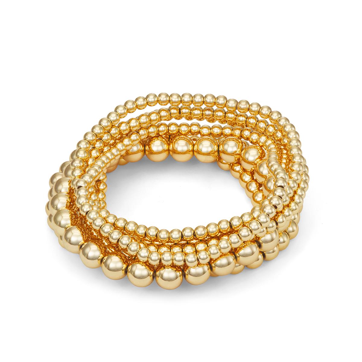 Napier 2.25in. Gold-Tone 7 Row Bead Stretch Bracelets