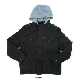 Mens Levi's® Four Pocket Zip Out Hood Military Jacket
