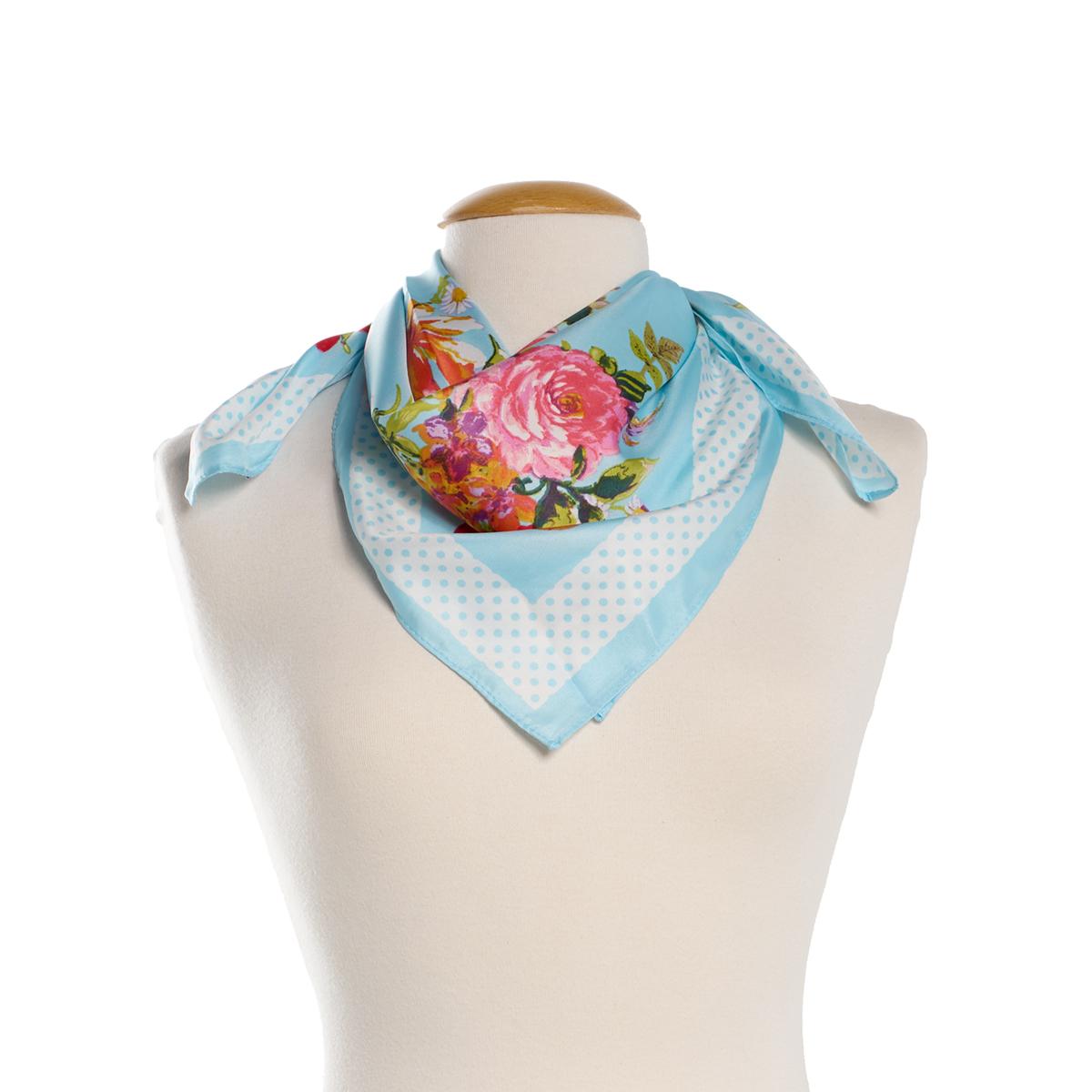 Womens Nine West Fruit Neck Square Scarf