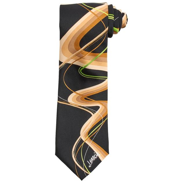 Mens Jerry Garcia Happy Birthday Tie - Taupe
