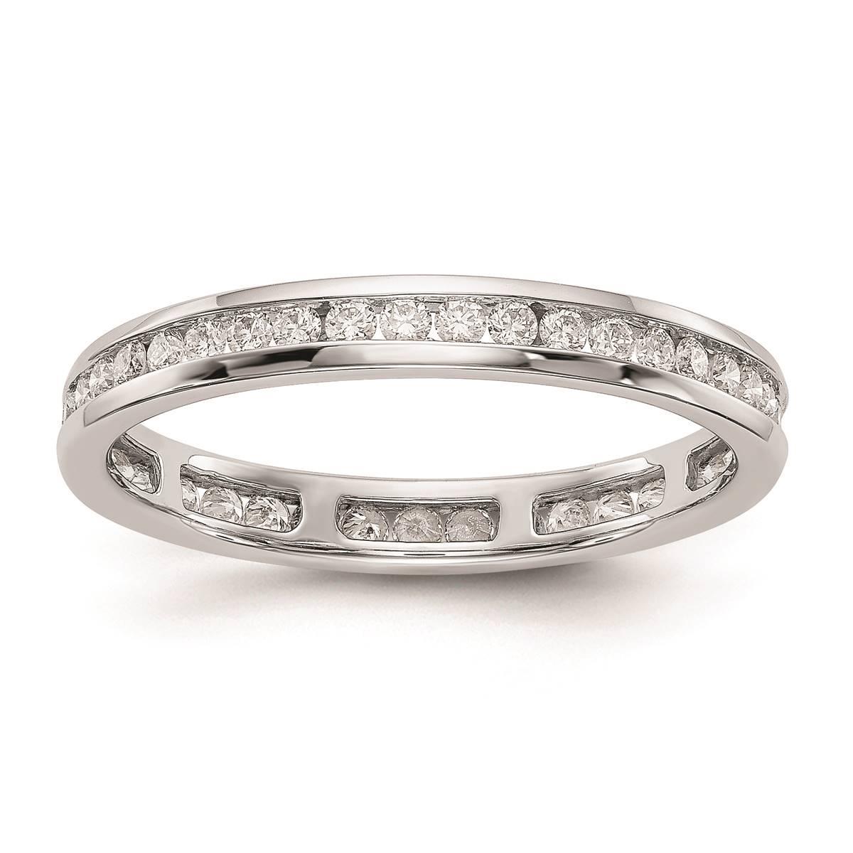 Pure Fire 14kt. White Gold Lab Grown 1/2ctw. Eternity Band