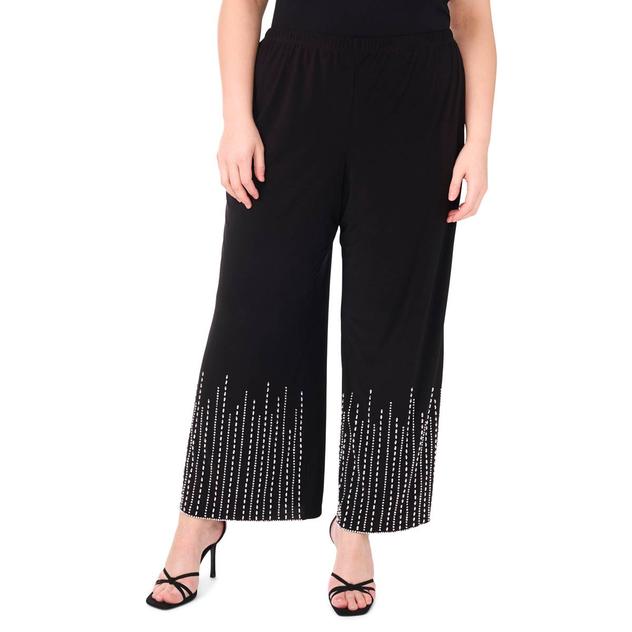 Plus Size MSK Straight Leg Bead Trim Pants