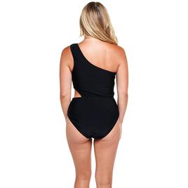 Womens Jones New York Shirred Cut-Out One Piece Swimsuit