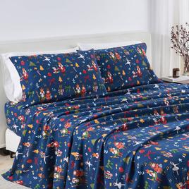 Freshfolds Cotton Happy Hillside Holiday 4pc. Flannel Sheet Set