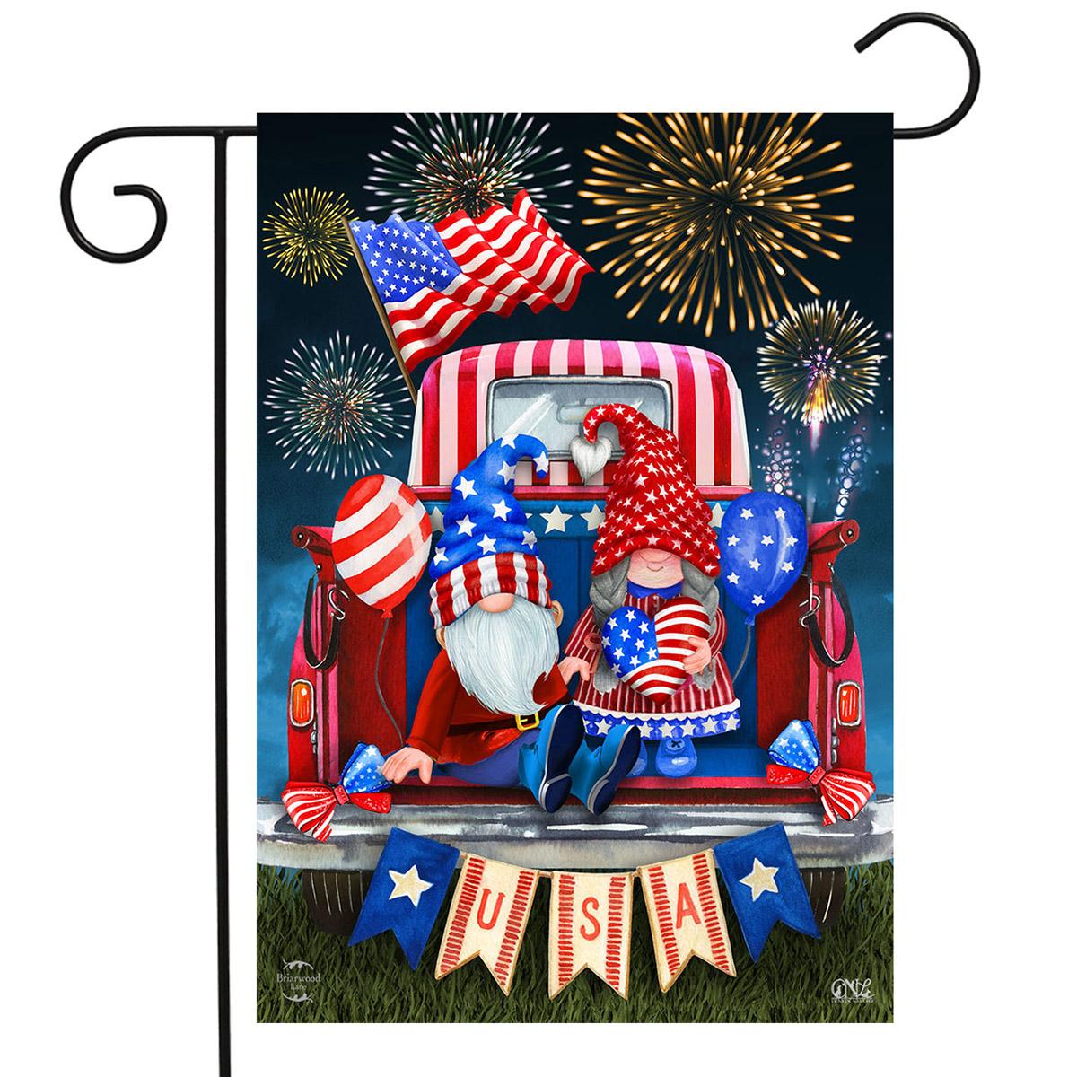 Briarwood Lane USA Gnomes Garden Flag