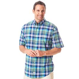 Mens Big & Tall Chaps Easy Care Button Down Shirt - Scuba Blue