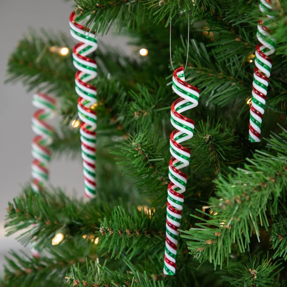 Northlight Seasonal Multicolor Candy Curls Ornaments - Pack of 4