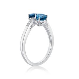 10kt. White Gold 2-Stone London Blue Topaz Ring