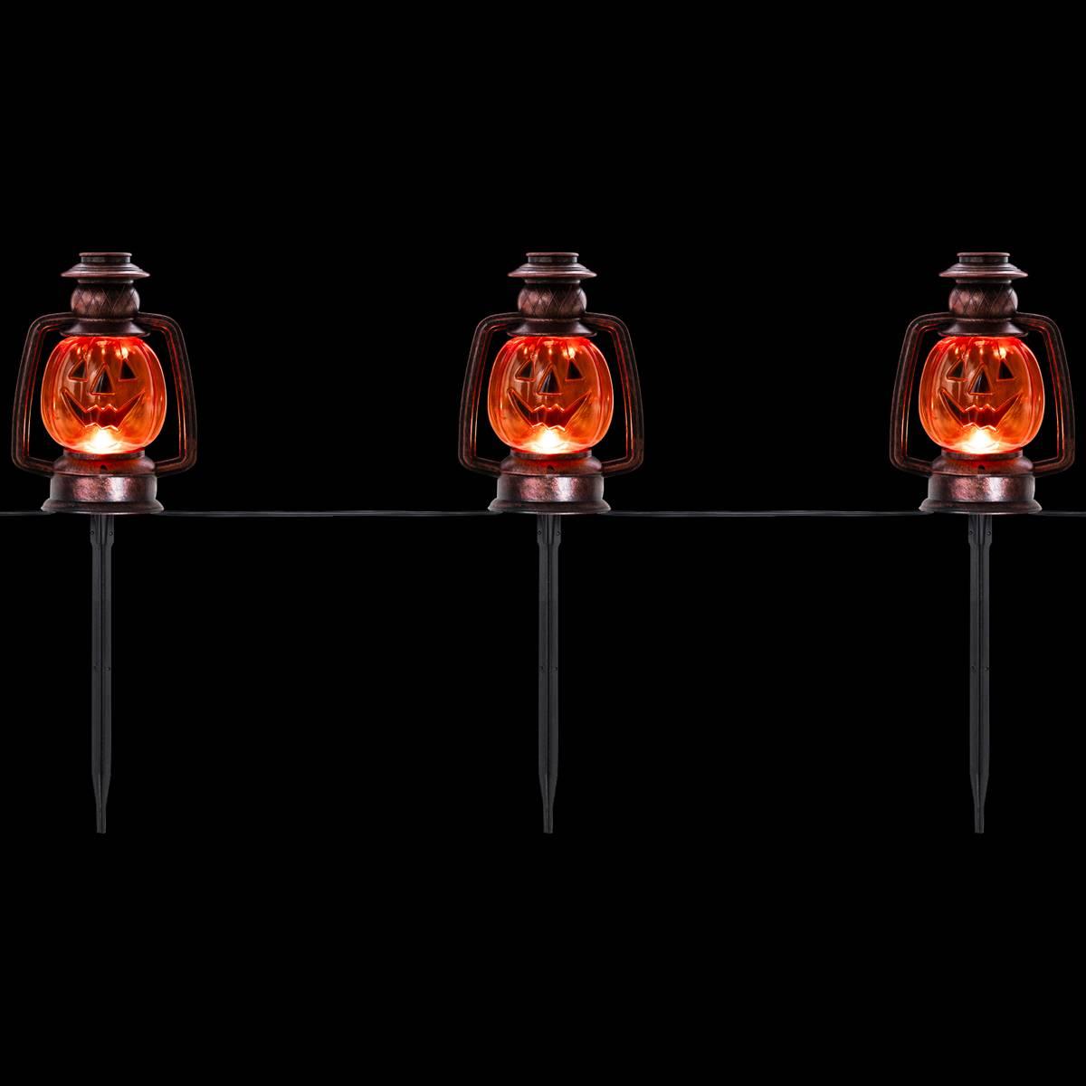 Northlight Seasonal Halloween Jack O'' Lantern Lights - Set of 3