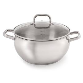 BergHOFF Belly Shape 18/10 Stainless Steel Stockpot w/ Glass Lid