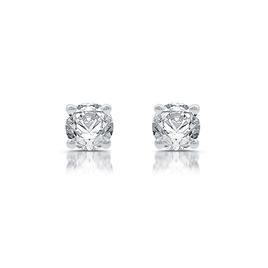 Nova Star(R) White Gold Lab Grown Diamond Prong Stud Earrings