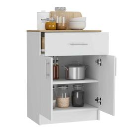 FM FURNITURE Oxford White Pantry Cabinet