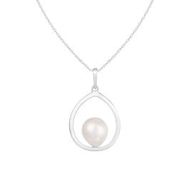 Splendid Pearls 14kt. White Gold Pearl Pendant Necklace