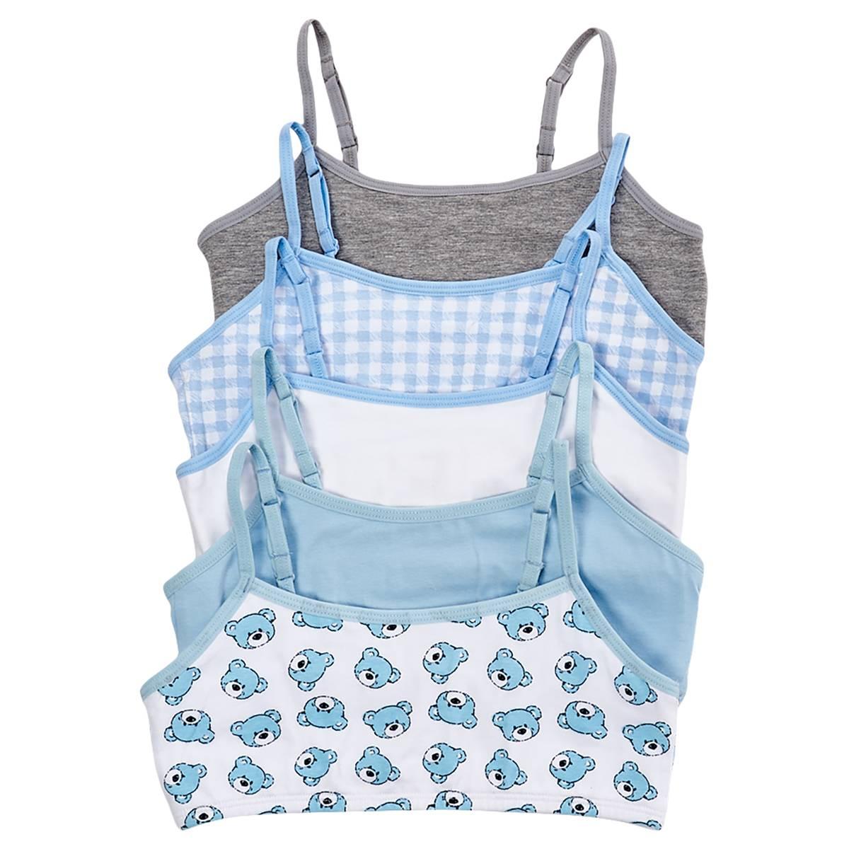 Girls (7-16) René Rofé® 5pk. Joelle Bears/Mixed Bralettes