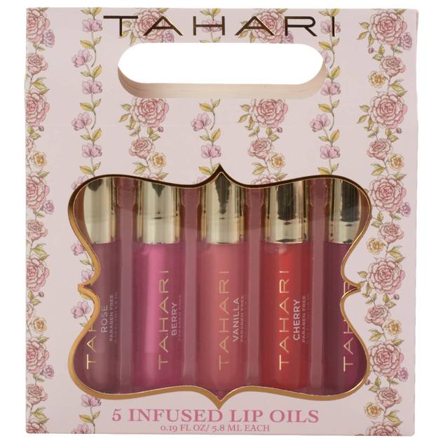Tahari Peonies & Rose Vines 5pc. Lip Oil Gift Set