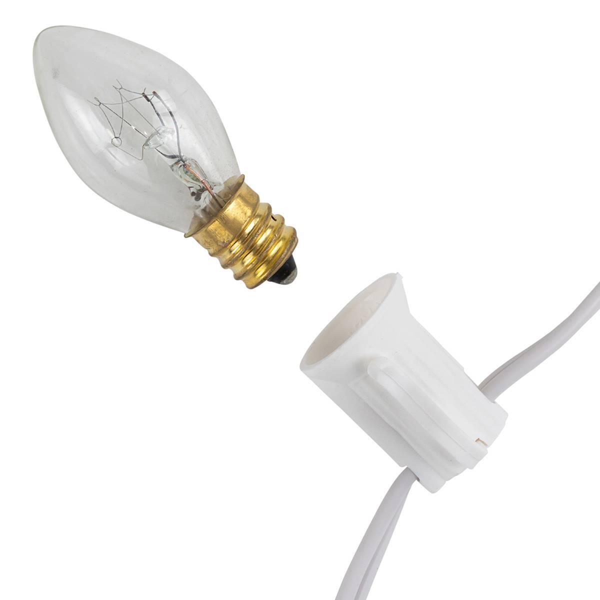 Northlight Seasonal 25ft. Clear C7 Christmas Lights - White Wire