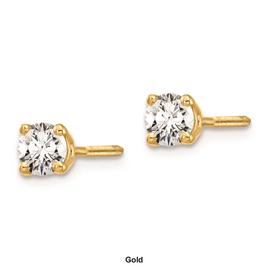 Pure Fire 14kt. Gold 1/3ctw. 4-Prong Diamond Screw Earrings