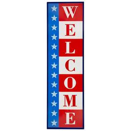 Northlight Seasonal Americana "Welcome" Metal Porch Board Sign