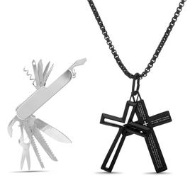 Mens Gentlemen''s Classics Cross Necklace/Tool Set
