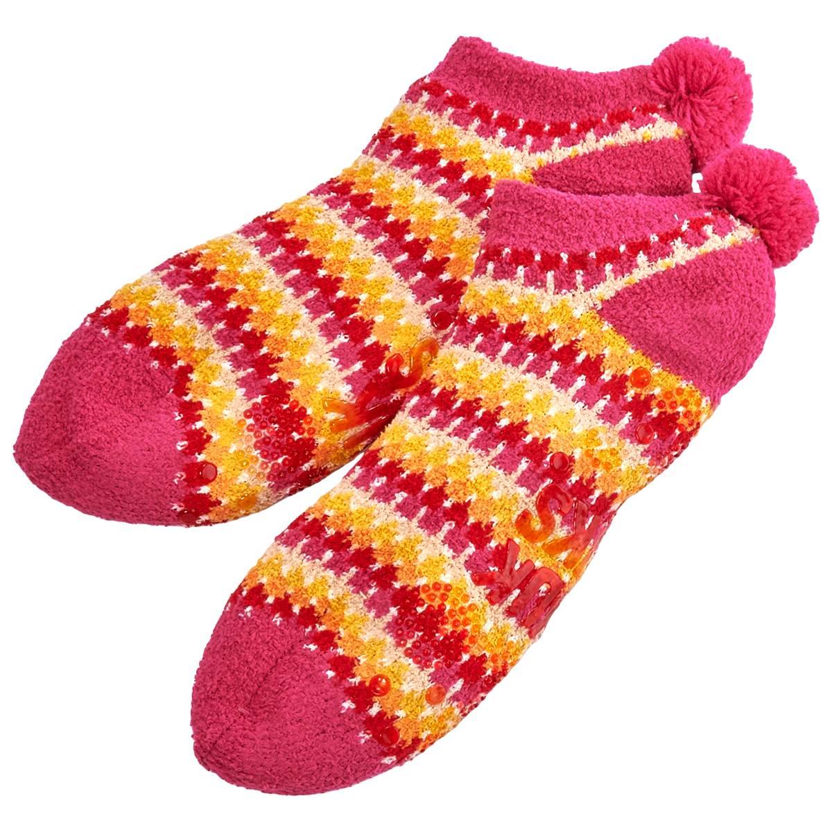 Womens MUK LUKS(R) Cozy Footie Cabin Sock Slippers
